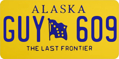 AK license plate GUY609