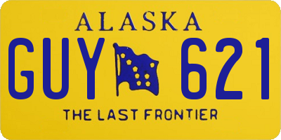 AK license plate GUY621