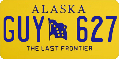 AK license plate GUY627
