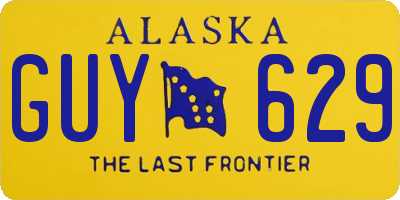 AK license plate GUY629