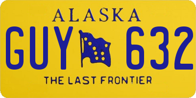 AK license plate GUY632