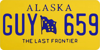 AK license plate GUY659