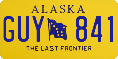 AK license plate GUY841