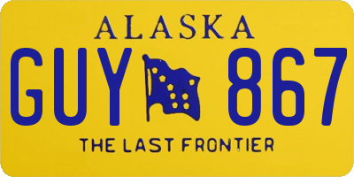 AK license plate GUY867