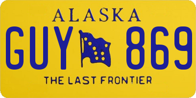 AK license plate GUY869
