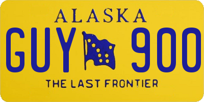 AK license plate GUY900