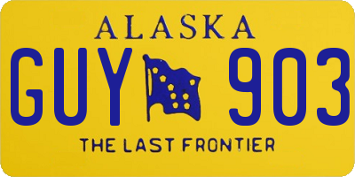 AK license plate GUY903