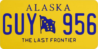 AK license plate GUY956