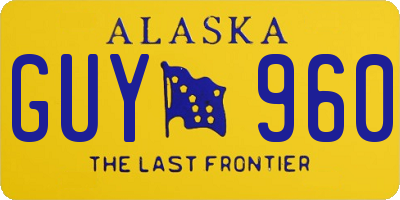 AK license plate GUY960