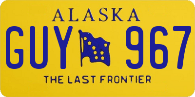 AK license plate GUY967