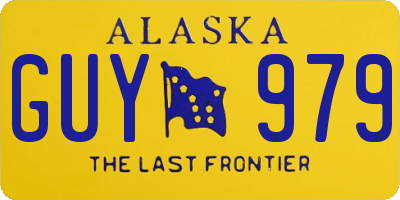 AK license plate GUY979