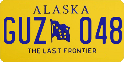 AK license plate GUZ048