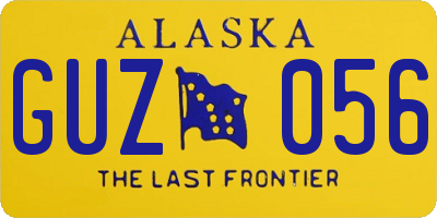 AK license plate GUZ056