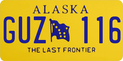 AK license plate GUZ116
