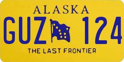 AK license plate GUZ124