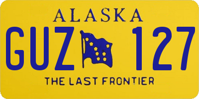 AK license plate GUZ127