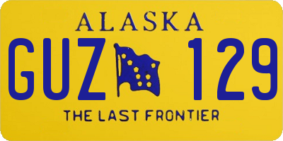 AK license plate GUZ129