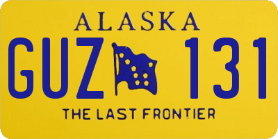 AK license plate GUZ131