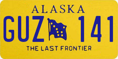 AK license plate GUZ141