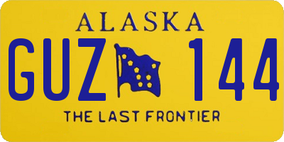AK license plate GUZ144