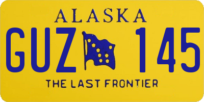AK license plate GUZ145