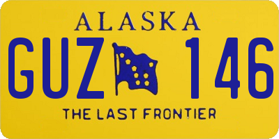 AK license plate GUZ146
