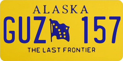 AK license plate GUZ157