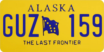 AK license plate GUZ159