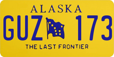 AK license plate GUZ173