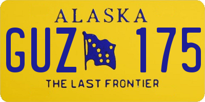 AK license plate GUZ175