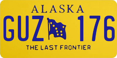 AK license plate GUZ176