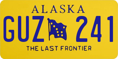 AK license plate GUZ241