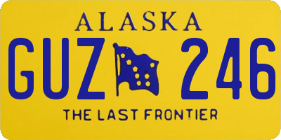 AK license plate GUZ246