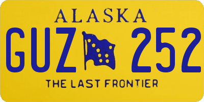 AK license plate GUZ252