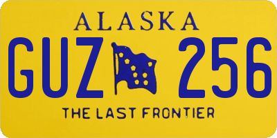 AK license plate GUZ256