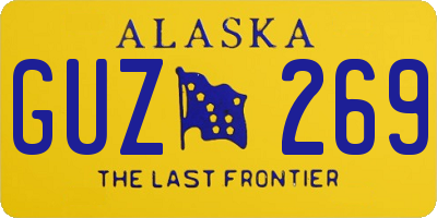 AK license plate GUZ269