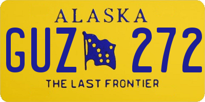 AK license plate GUZ272