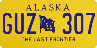 AK license plate GUZ307