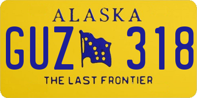 AK license plate GUZ318