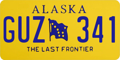 AK license plate GUZ341
