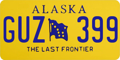 AK license plate GUZ399