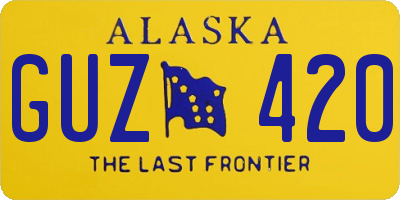 AK license plate GUZ420