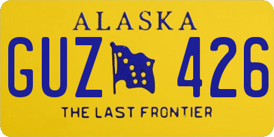 AK license plate GUZ426