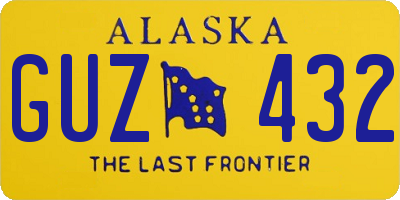 AK license plate GUZ432