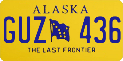 AK license plate GUZ436