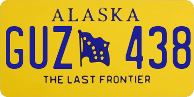 AK license plate GUZ438