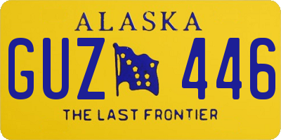 AK license plate GUZ446