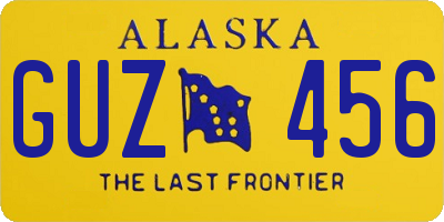 AK license plate GUZ456