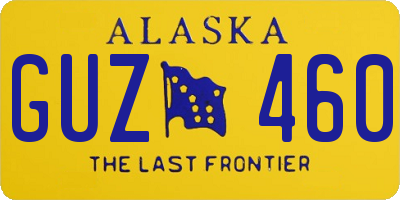 AK license plate GUZ460