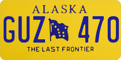 AK license plate GUZ470